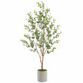 Plante artificielle eucalyptus 180 cm feuillage plastique vert décoratif intérieur