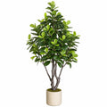 Arbre artificiel 180 cm feuillage vert en plastique pour décoration intérieure