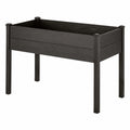 Bac de jardin surélevé 120 x 60 x 80 cm en bois noir - jardinière sur pieds