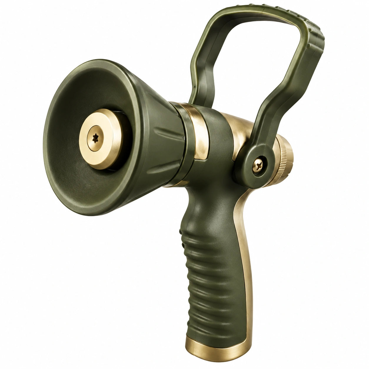 Pistolet d'arrosage 20 cm en plastique vert et métal à jet réglable