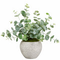 Plante verte artificielle en pot 65 cm eucalyptus feuillage vert style naturel
